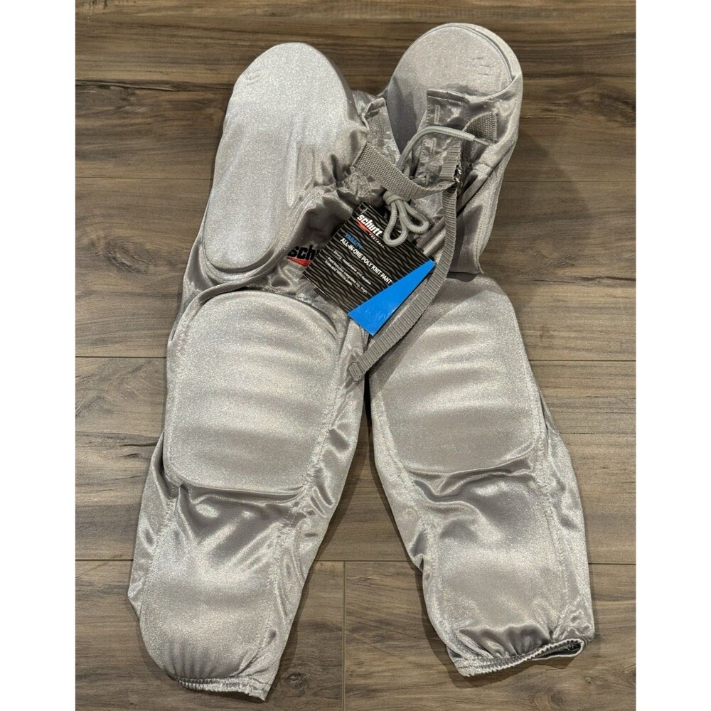 Schutt Sports All-in-One Poly Knit Football Pant, Silver SZ S NWT